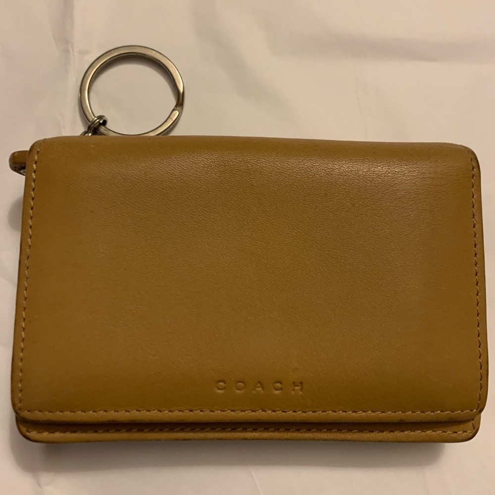 Vintage 90’s Coach Wallet Keychain English Leather tan
